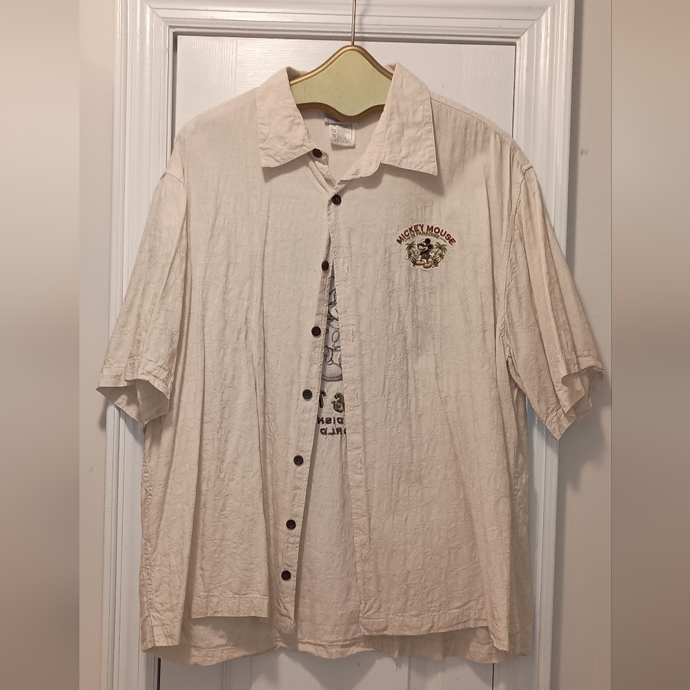 Mickey Mouse Lost In Paradise Y2K Embroidered Men's Shirt XL - Picture 5 of 5